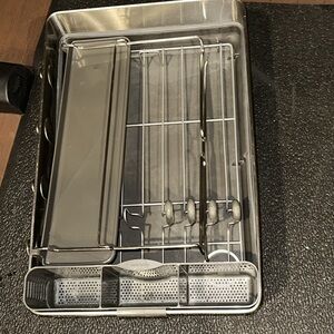 simplehuman Silver Kitchen Dish Organizer